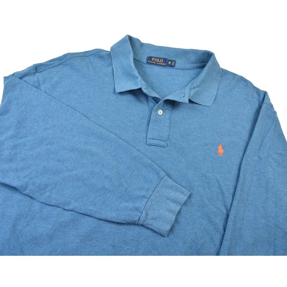 Polo Ralph Lauren Other - Polo Ralph Lauren Long Sleeve Polo Rugby Pony Shirt Blue Men's 3XB Preppy